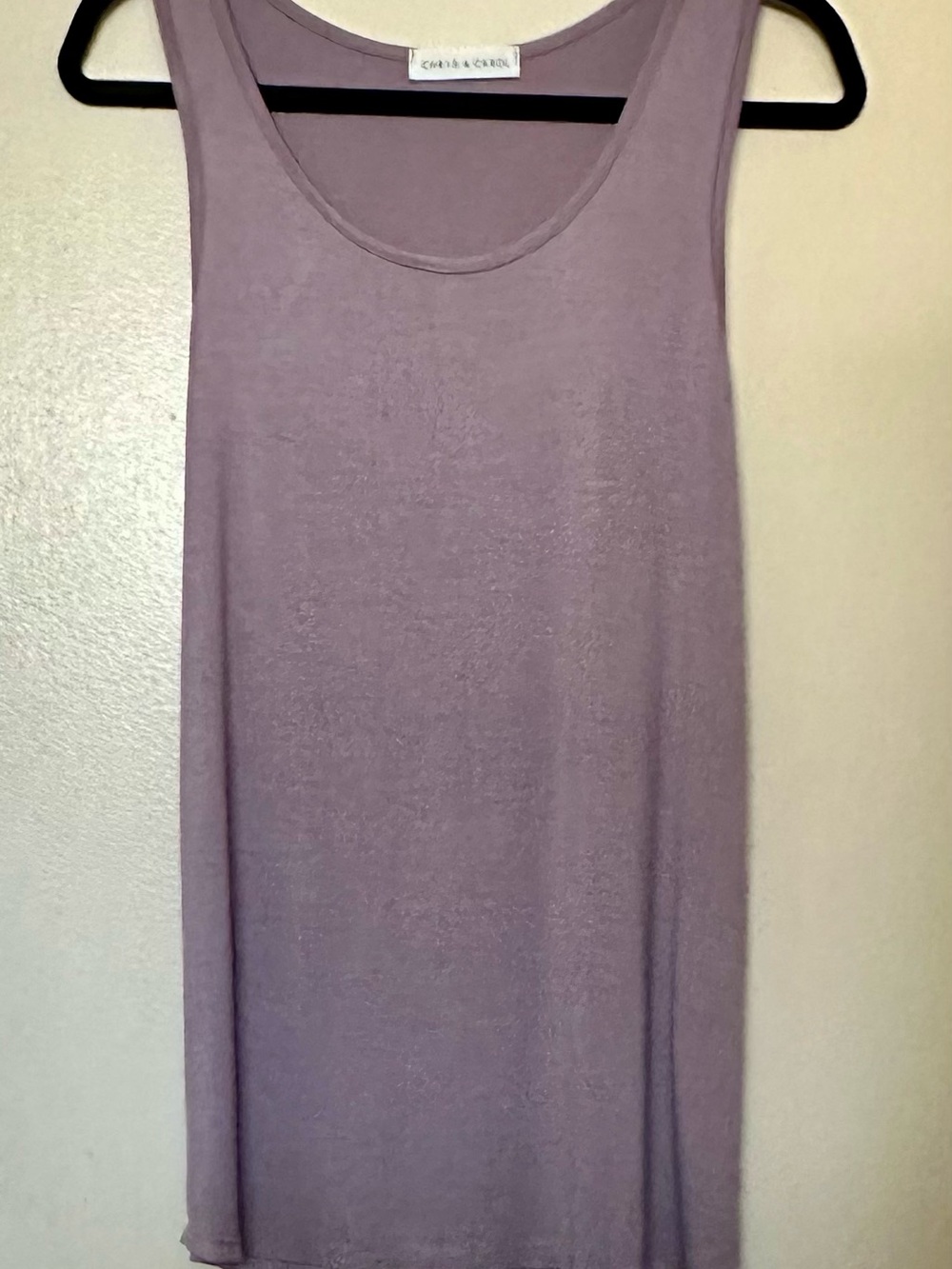 Chris & Carol Lavender Scoop Neck Tank Top Size S